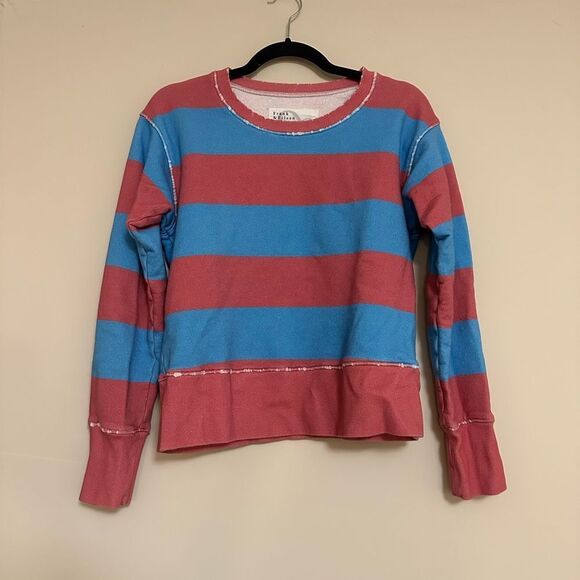 Frank & Eileen Tee Lab Bold Stripe Sweatshirt – Red & Blue, Women’s Small - Picture 3 of 7